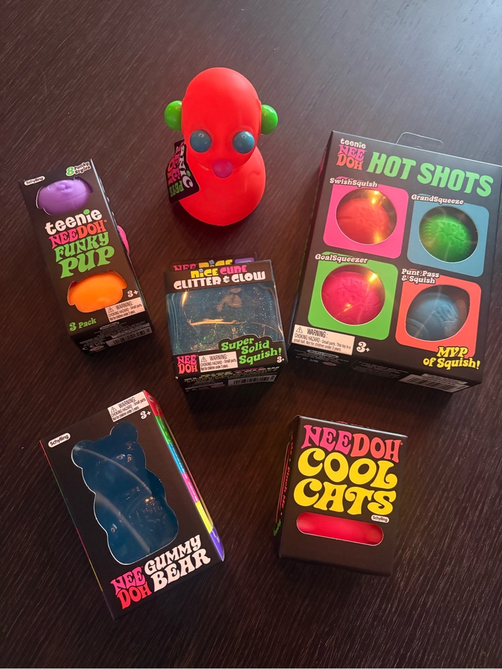 NeeDoh Schylling Squeeze 6 piece Lot AUTHENTIC BRAND NEW IN BOX